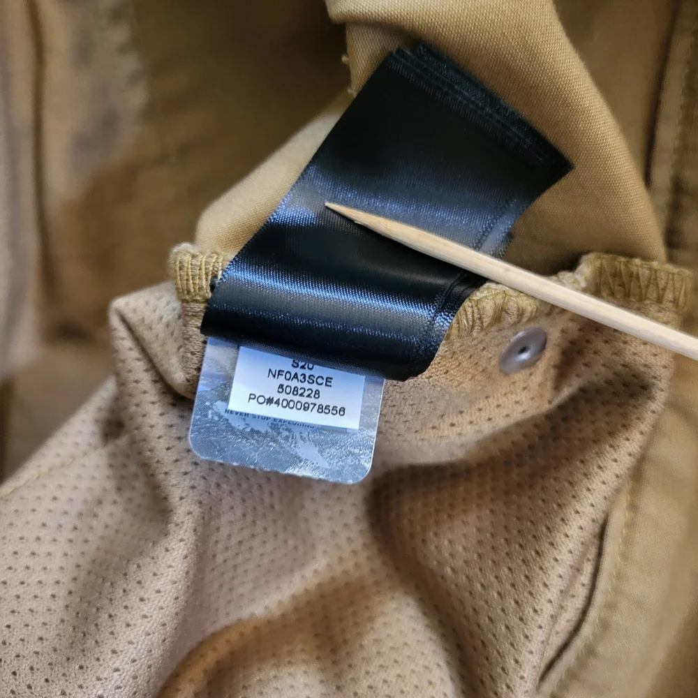 North Face Cotton Canvas Men's Camel Chino Shorts 36